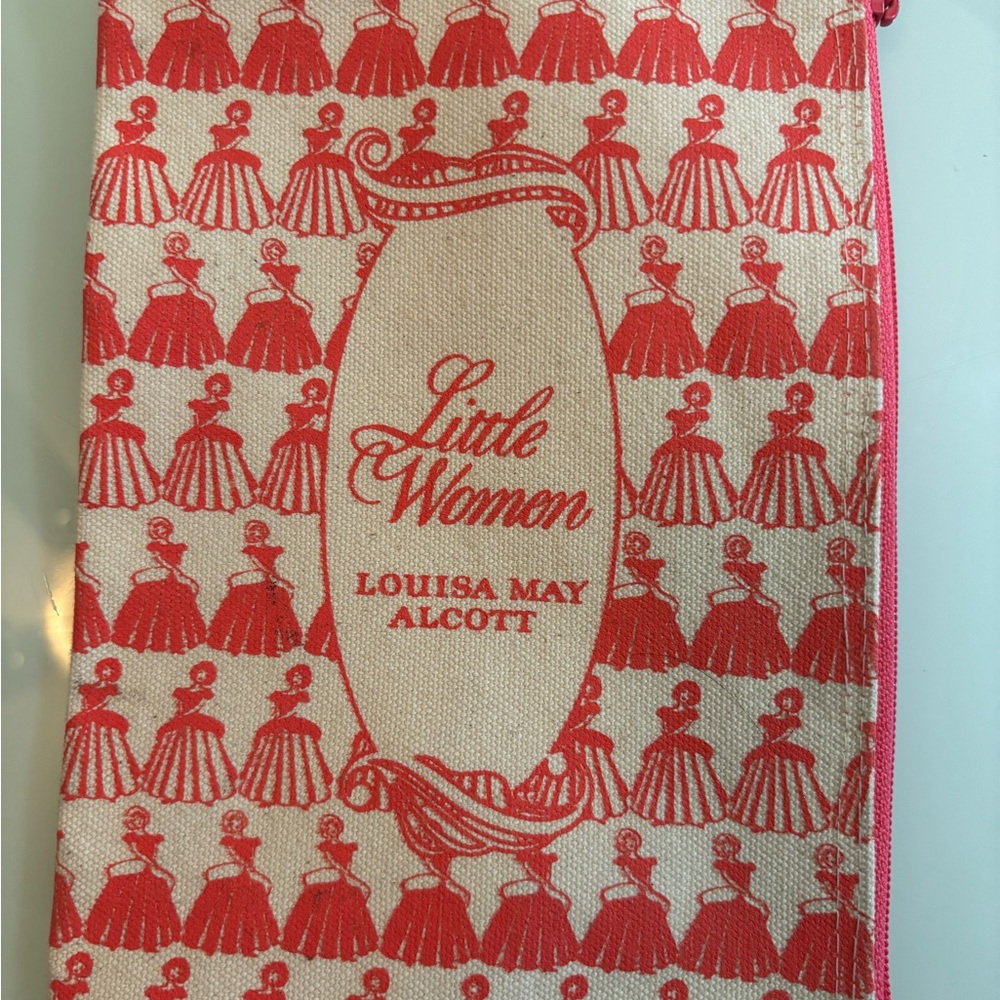 Out of Print Little Women Red and Cream Clutch